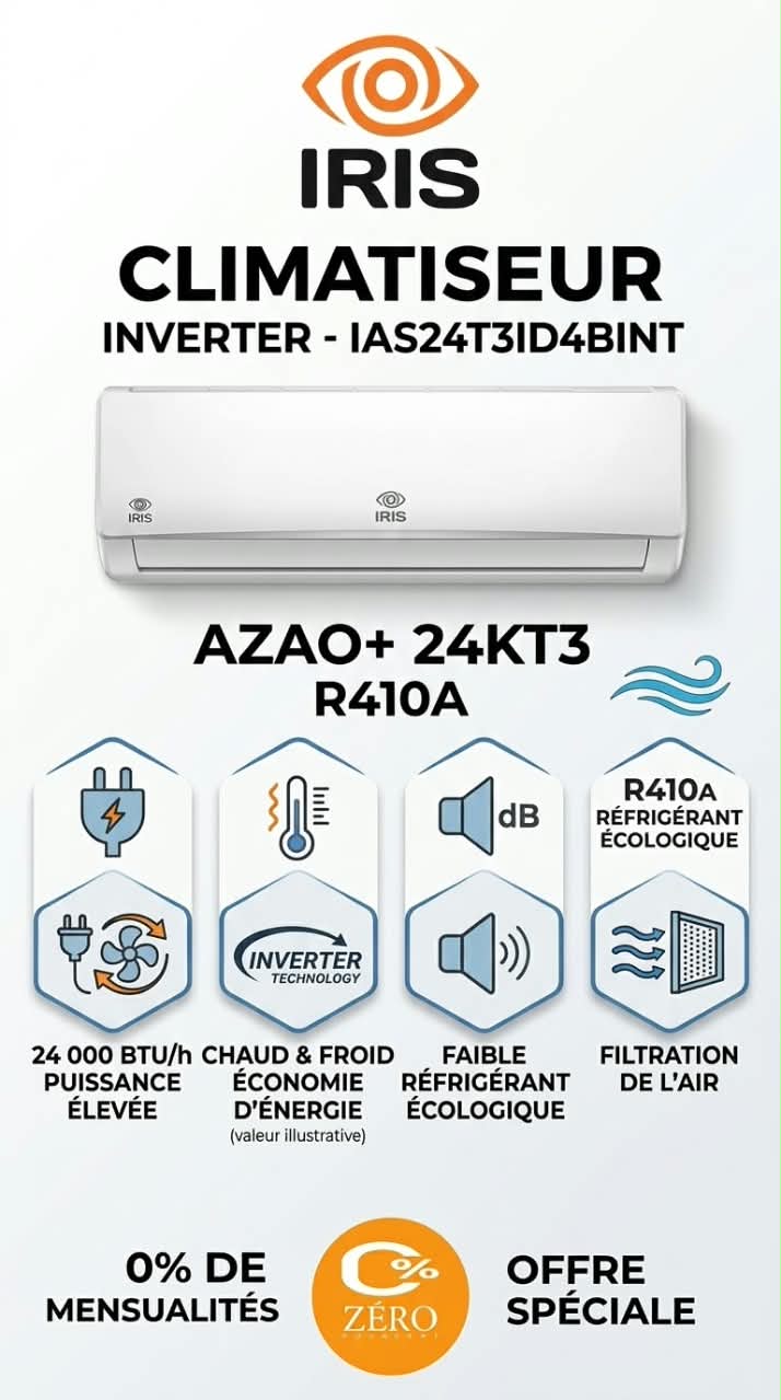 clim1 Climatiseur Inverter (Unité Intérieure) – Image 1